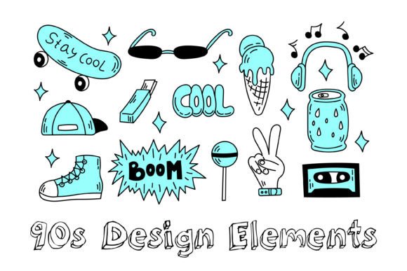 Download 90s Design Elements - 90s Collection