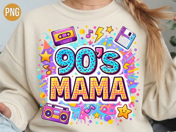 Download 90s Mama Retro Boombox Cassette PNG - 90s Collection