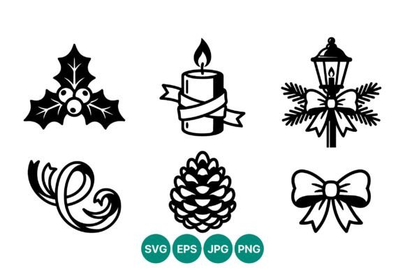 Download Christmas Holiday Decorations Vector - Holiday decorations Collection